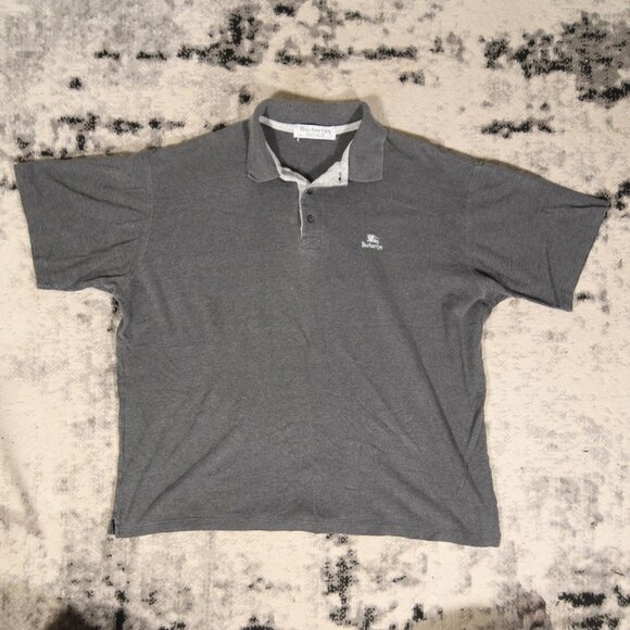 Vintage Burberrys Made in England Gray Polo - Picture 2 of 6